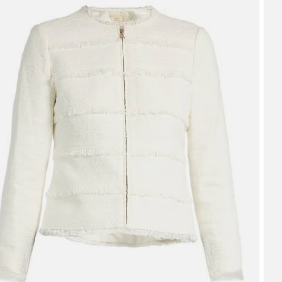 STUNNING REBECCA TAYLOR textured tweed frill jacket - Picture 6 of 14